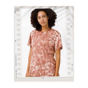 Lululemon All Yours Short Sleeve Tee in Tie Dye Ancient Copper